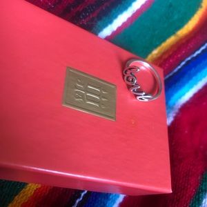 James Avery “love script” ring size 7 1/2